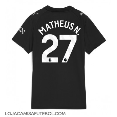 Camisa de Futebol Manchester City Matheus Nunes #27 Equipamento Secundário Mulheres 2025-26 Manga Curta Camisa de Futebol Manchester City Matheus Nunes #27 Equipamento Secundário Mulheres 2025-26 Manga Curta